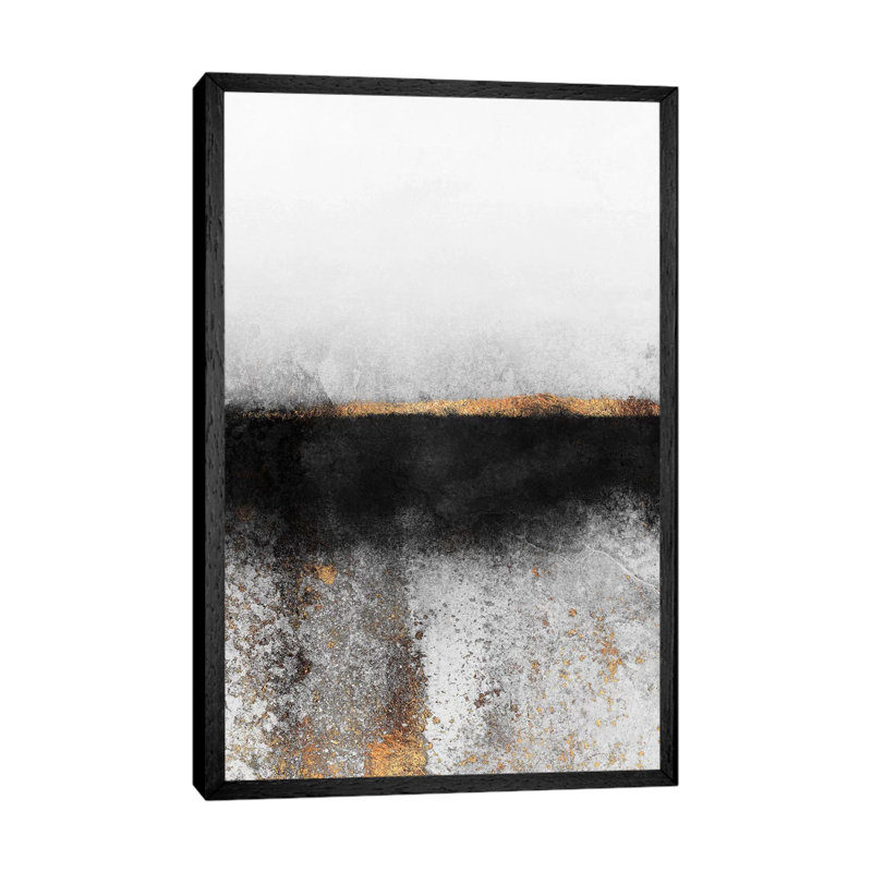Soot And Gold - Print on Canvas, 66.04 cm H x 45.72 cm W, Black Floater Framed