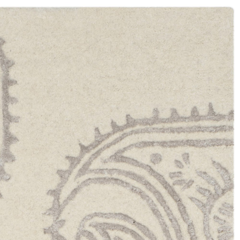 Tapis cachemire en laine et viscose Rudra, Rectangle 2 pi 6 po x 4 pi