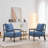 Accent Chair With Turned Wood And Solid Frame-1112785276