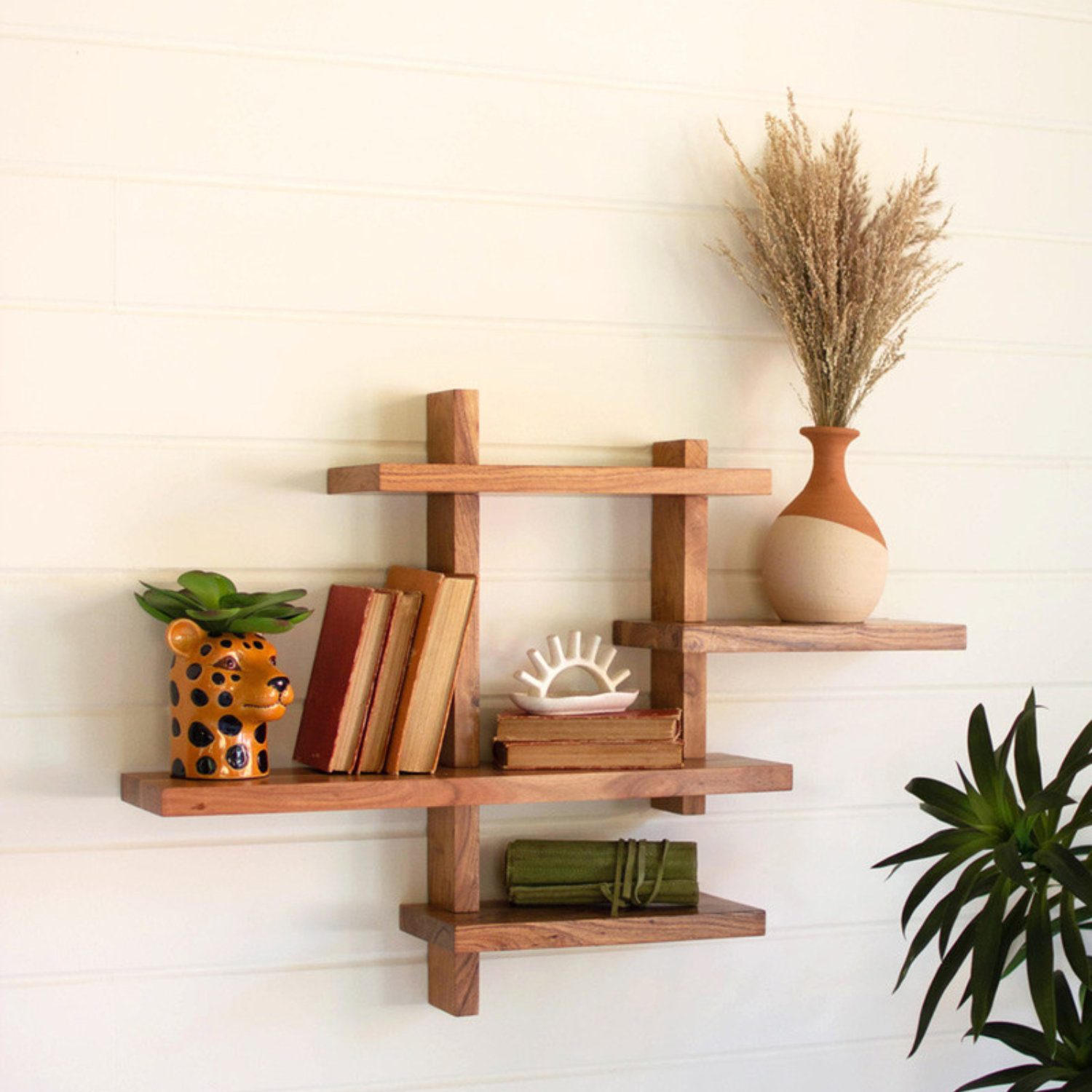 AllModern Laconia Acacia Solid Wood Accent Shelf - Wayfair Canada