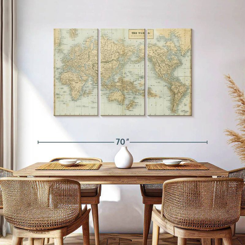 Aliaz, la carte du monde neutre, H 36 po x l 57 po