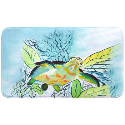 Tapis de bain Sourire tortue de mer