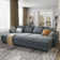 U shaped Sleeper Sectional Modular Sectional Sofa with Chaise