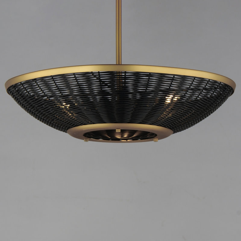 Sligo 3 - Light Natural/Aged Brass Single Pendant