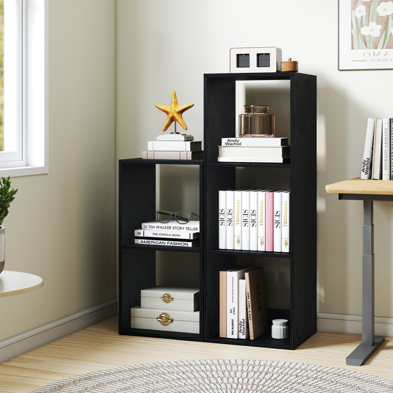 69cm H x 35cm W Cube Bookcase, Black