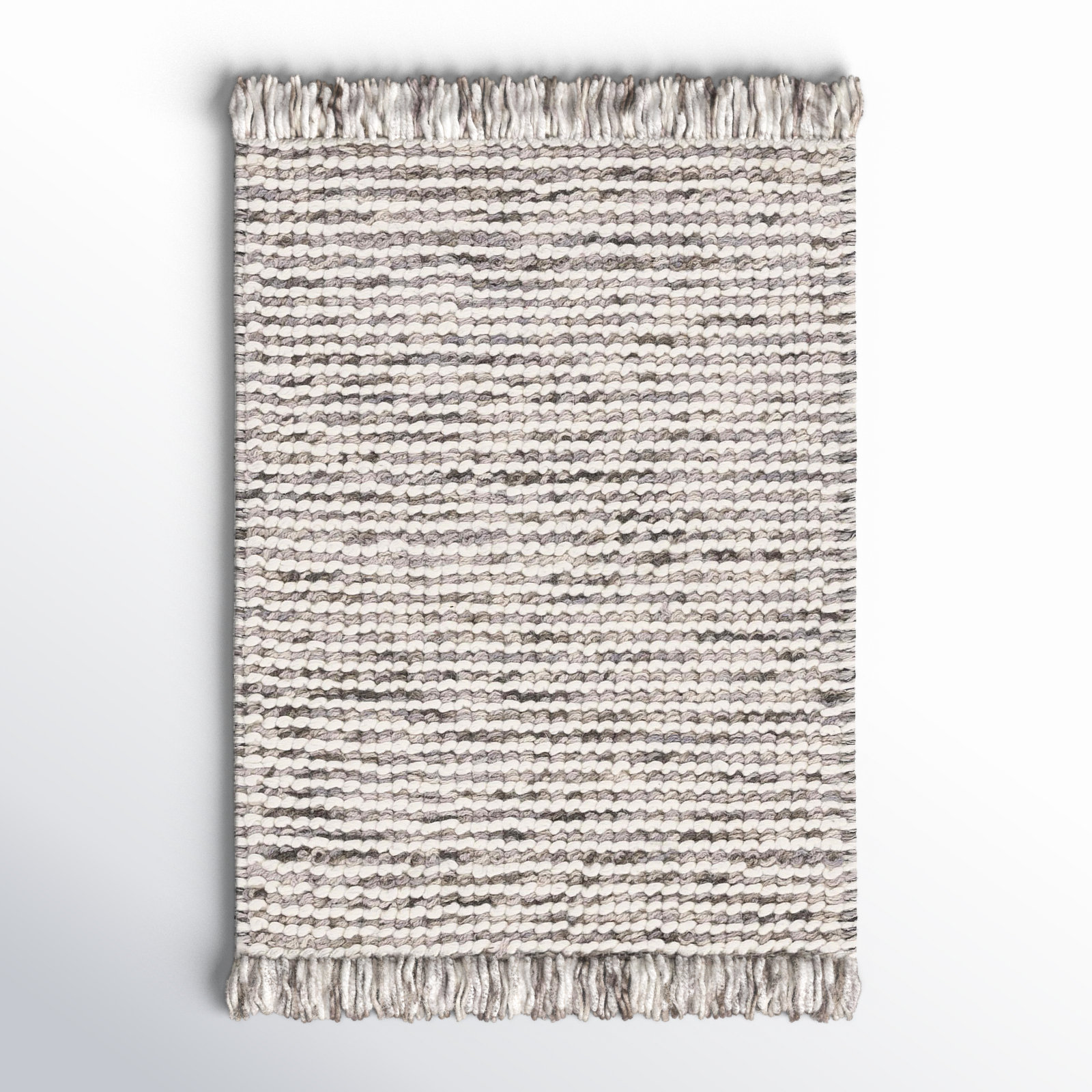 Kava Grey Black Rug, Rectangle 4' x 6'