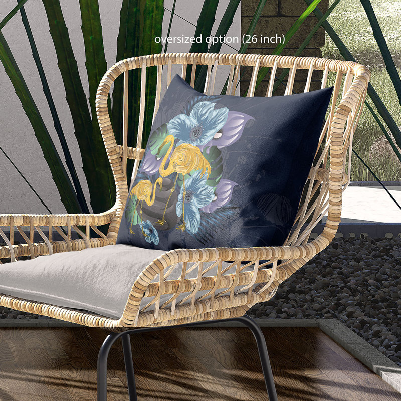 Coussin 18 x 18, Bleu/jaune