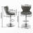 Modern Upholstered Chrome Base Bar Stools-391137749