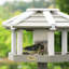 Wood Freestanding Tray Bird Feeder
