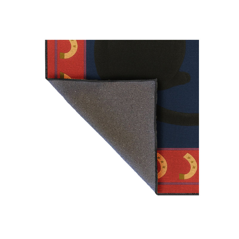 Tapis tissé à imprimé tigre noir Mosso, 4 pi 7 po x 6 pi 7 po