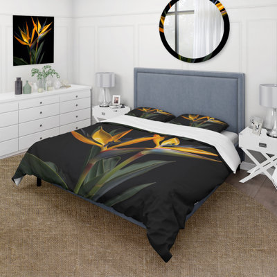 Birds Of Paradise Flowers I BeddingMicrofiber / Polyester Duvet Cover Set