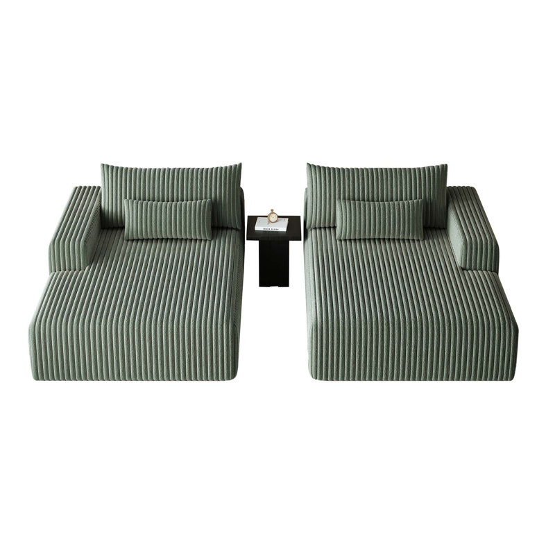 Comfortable Oversized Sectional Sofa with Reclining Feature for Relaxation, Army Green