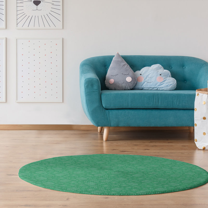 Tapis de la zone verte pizza, Rond 5 pi