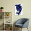 Blue Whale Splash Abstract Elegant Contemporary Whale Ocean Wall Art Print 1 Piece Wrapped Canvas Wall Art-459508198