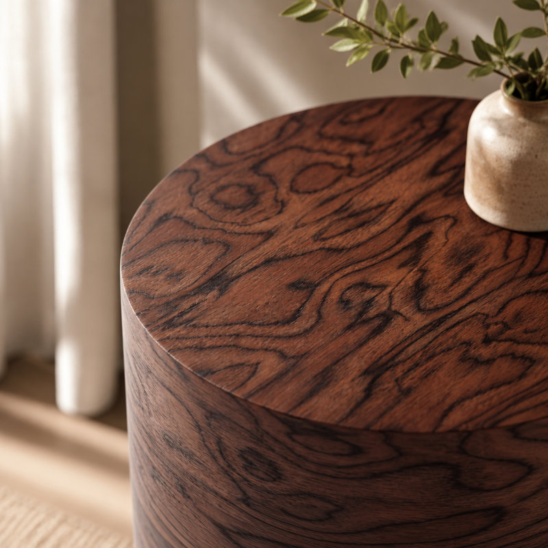 Ensemble de 2 tables basses gigognes, Marron foncé
