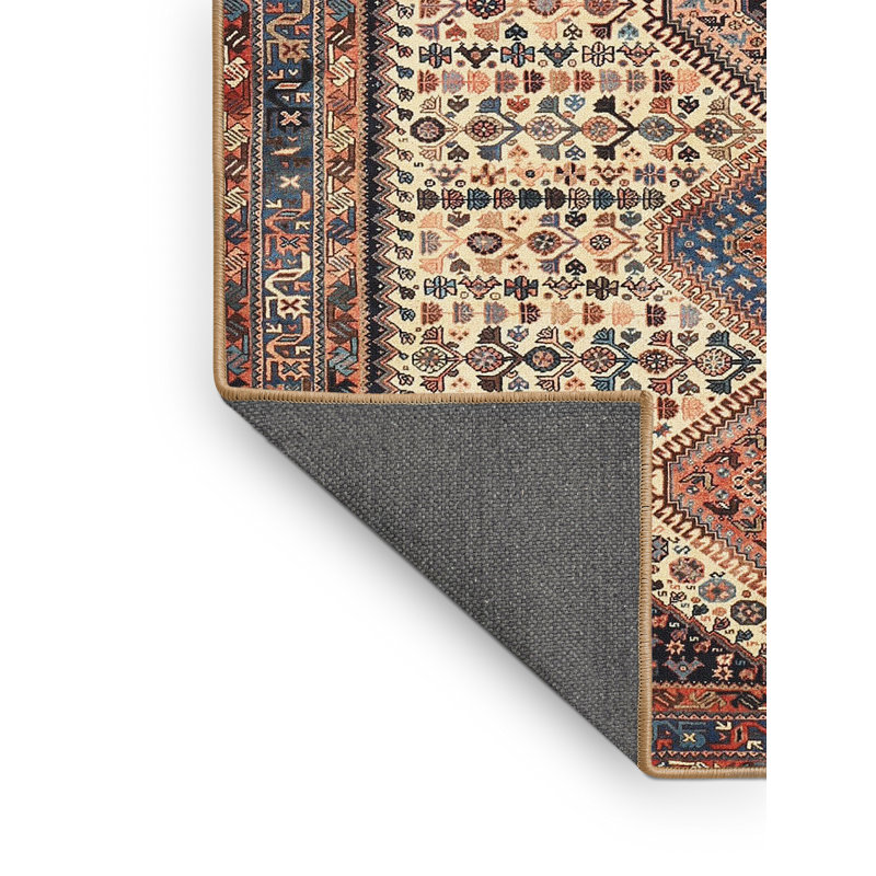 Tapis noir / beige / rouge Southwestern, Rectangle 3 pi x 5 pi