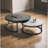 2-piece Modern Round Nesting Coffee Table Set, Space-saving Accent Tables For Living Room-1417266644