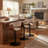 Adjustable Height Bar Stools With Fabric Seat Swivel Stool With Backrest For Kitchen Island, Bar, Home Pub​​-406743118-406839202