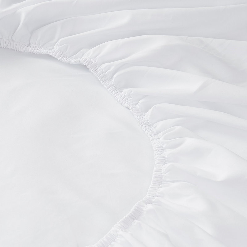 Truly Soft Hospitality Pack Plain Weave Microfiber 6 Piece White Fitted Sheet Set, Queen Sheet Set