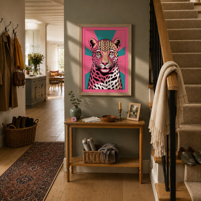Pop Leopard Modern - Framed Print