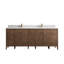 Meuble-lavabo double 84 po avec plateau en quartz Atlanta-101602221
