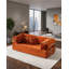 Canapé modulaire en velours Terracotta-1954876218
