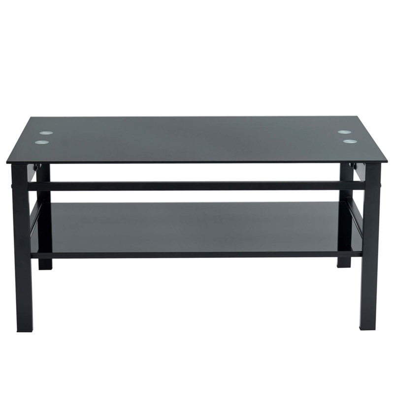 Table basse à plateau relevable en verre