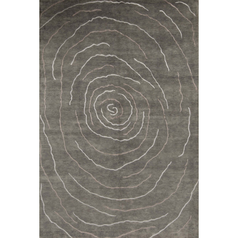 Himalayan Abstract Area Rug in Gray