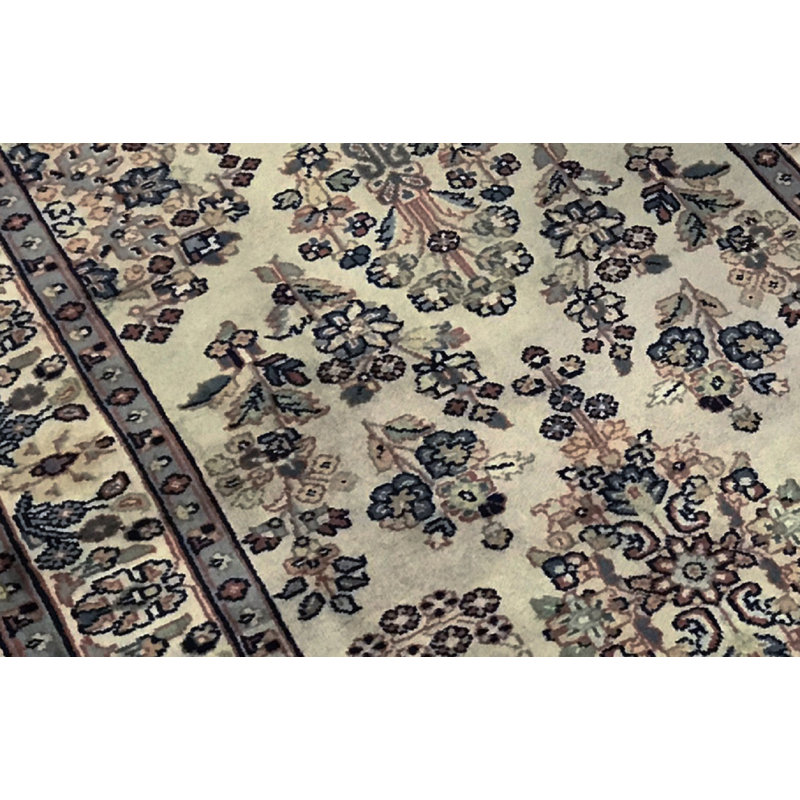 Hand-Knotted High-Quality Camel and Cream Runner