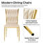 Ensemble de chaises de salle à manger en velours - Chaises de salle à manger tissées avec pieds en métal - Chaise d'appoint rembourrée moderne pour salle à manger, cuisine, meuble-lavabo et salon-2102327083-2112837053-2112837043