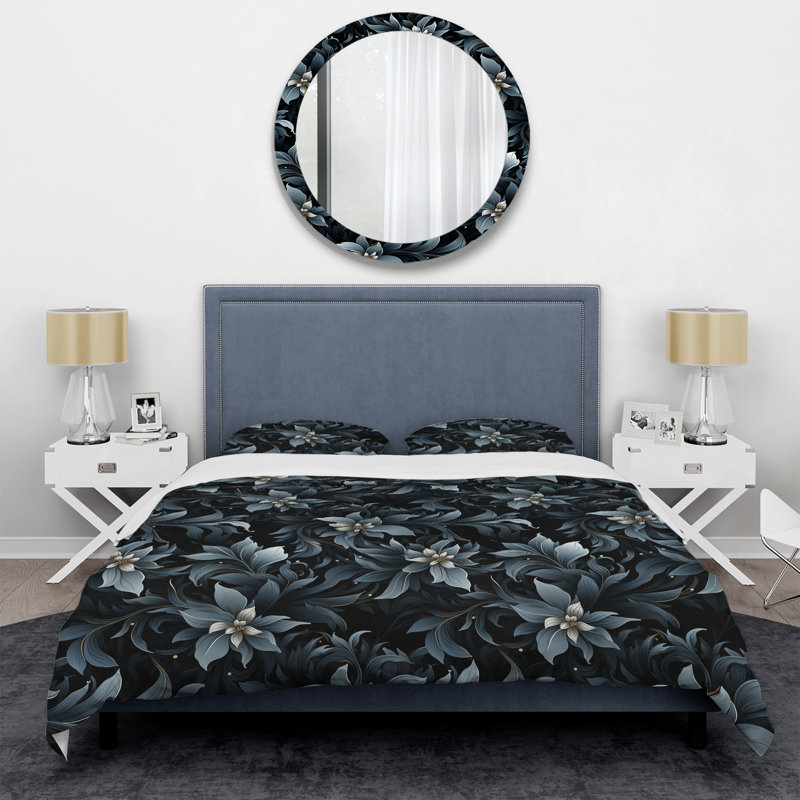 Literie à motif ombré Serenade Moody, Housse de couette pour très grand lit et 2 très