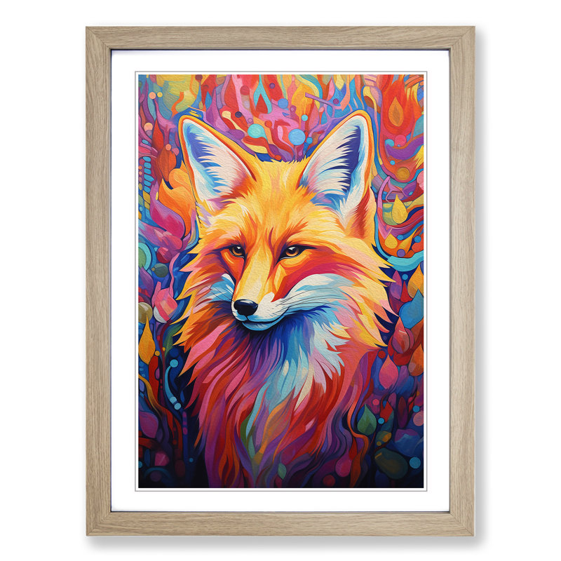 Single Picture Frame Print on Wood, 46cm H x 34cm W, Oak Framed