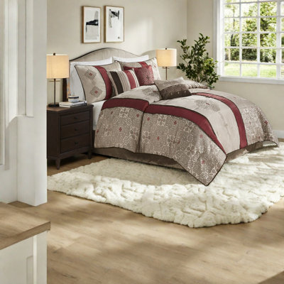 Piece King Bedding Sets, Polyester Jacquard Modern Bedroom Home