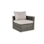 Ensemble de canapé d'extérieur 8 pièces, ensemble de conversation modulaire en forme de L en osier avec repose-pieds courbé et table en verre pour la piscine-317792739