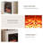 Beige Solid Wood Electric Fireplace-2073914526