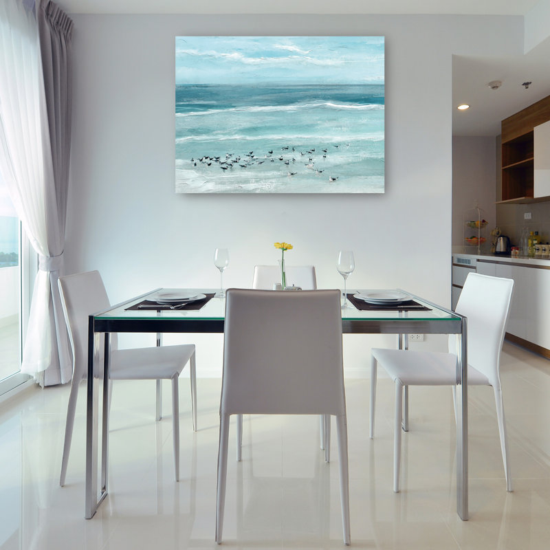 Reproduction d'art sur toile, "Sea Birds" par Studio Arts, H 27 po x l 36 po x P 1,5 po, Toile tendue
