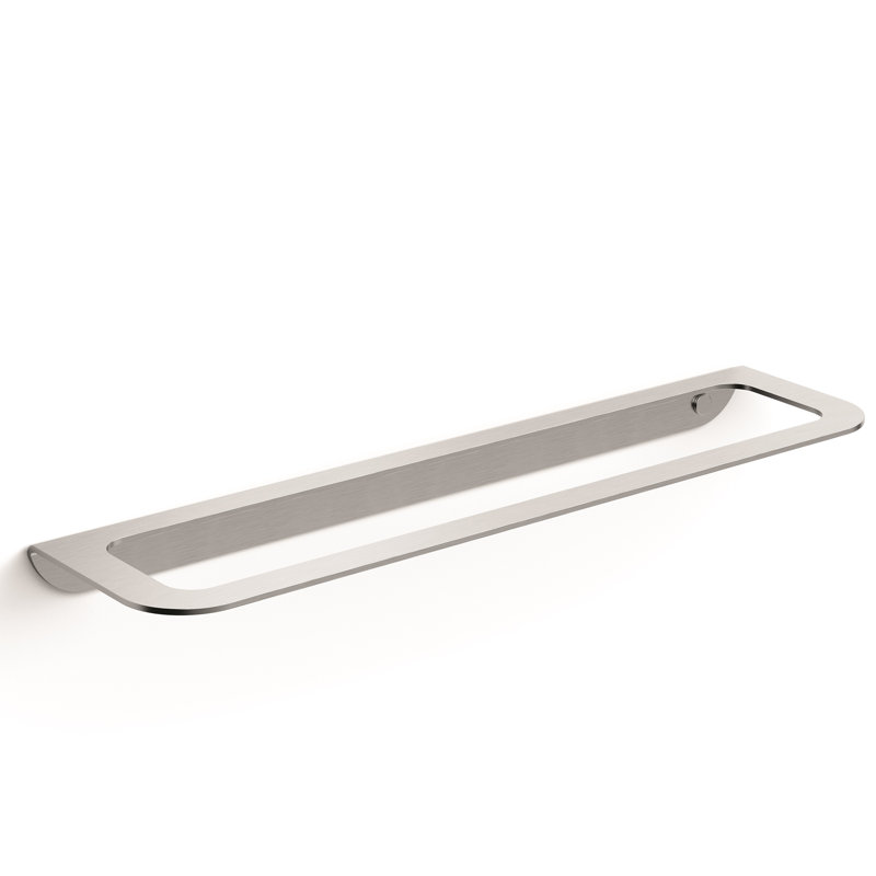 Rosa Wall Mounted Towel Bar, Brushed Stainless Steel