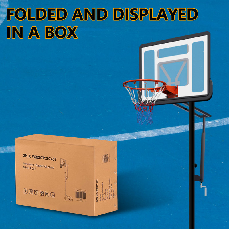 Panier de basketball extérieur ， 6,89-10,01 pi
