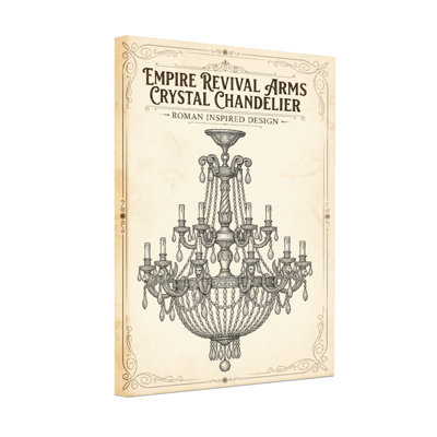 Lustre en cristal Empire Revival Arms