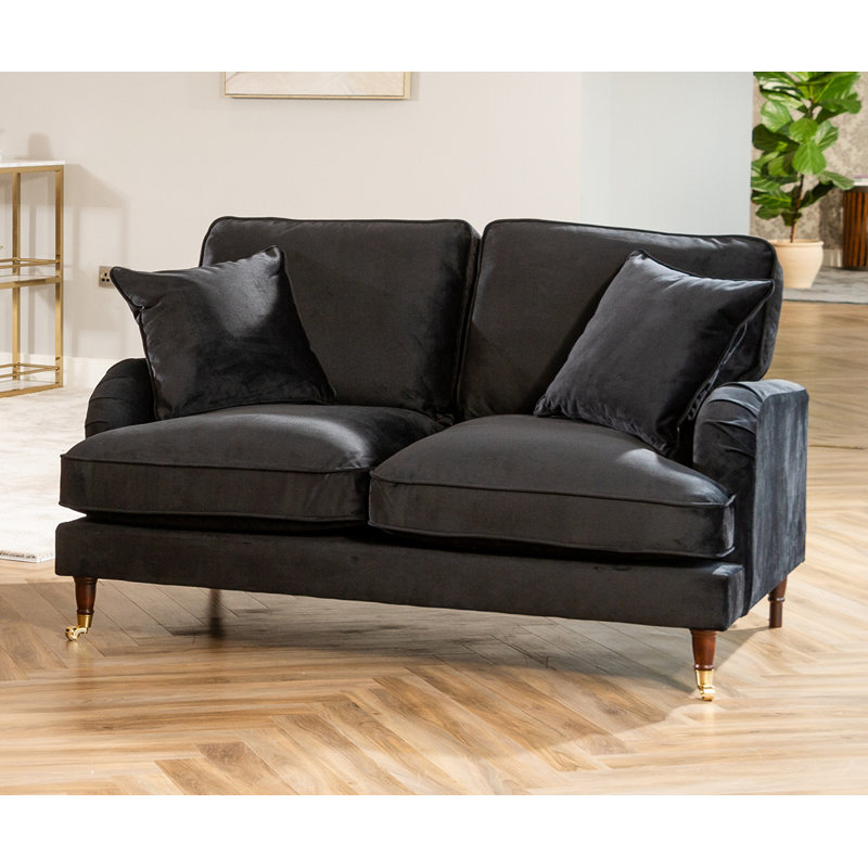 Fabiola 2 Seater Loveseat, Black