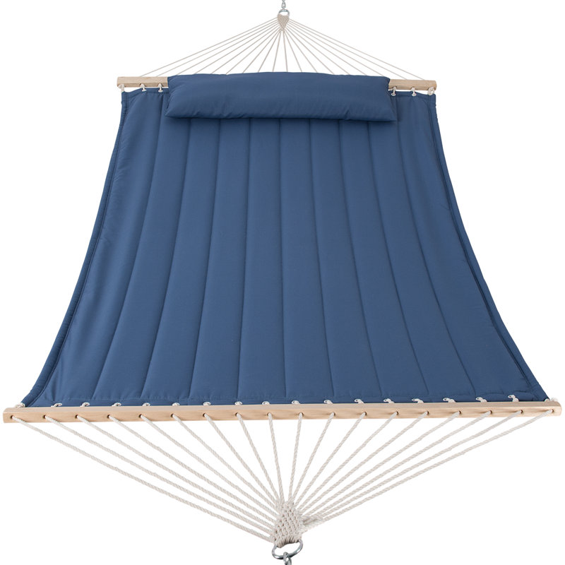 Hamac double à barre d'écartement Volkrad, Bleu