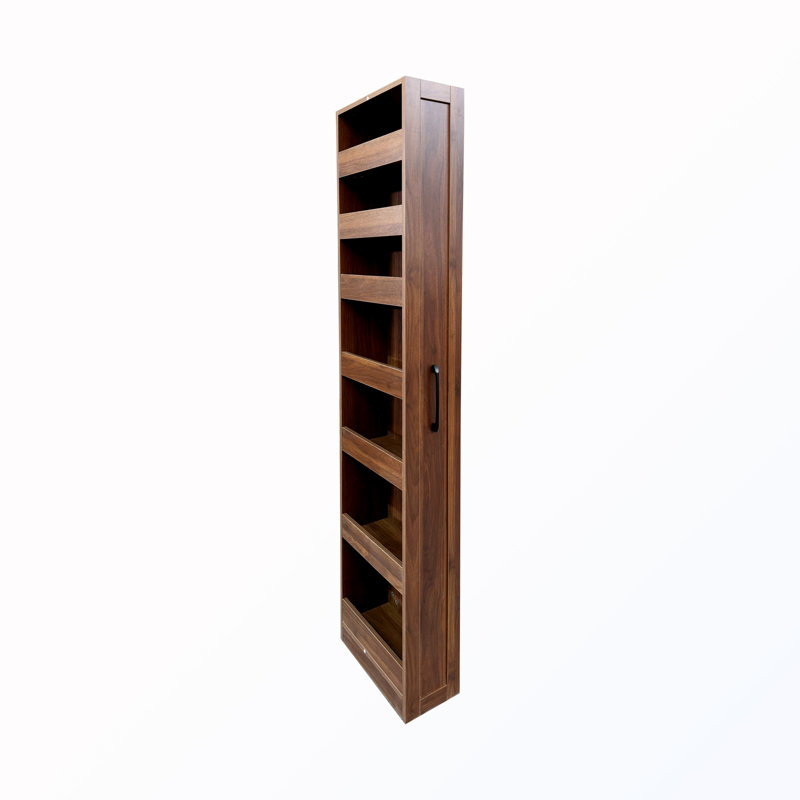 Garde-manger étroit avec tablette ouverte, Walnut