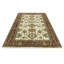 Tapis indo-karajeh oriental oriental noué à la main crème et rouille 5 pi 1 po x 8 pi 11 po