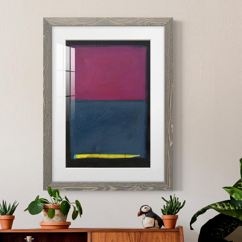 Contemplation II - Peinture encadrée, H 43,5 po x l 31,5 po x P 1 po, Cadre gris