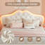 Lit plateforme tapissier en velours Princess Style-987610213-993194178