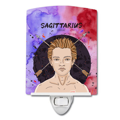 Éclairage de nuit en céramique zodiac Sagittarius