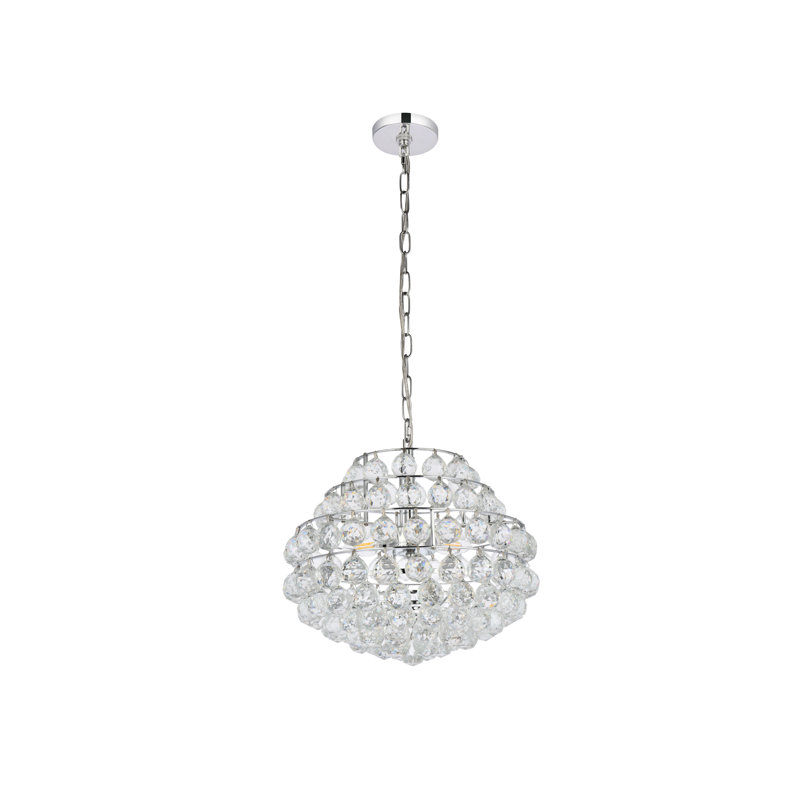 Kieron 3 - Light Unique/Statement Pendant, Chrome, 75" H x 16" W x 16" D