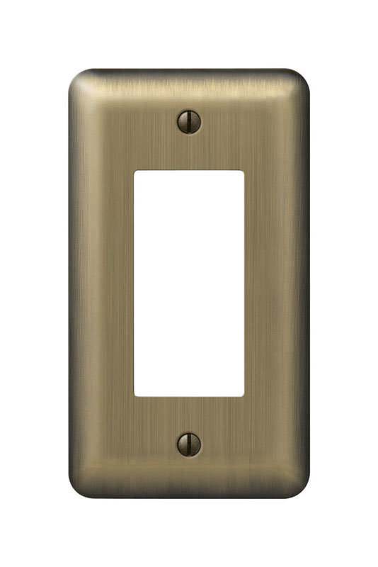 Brushed Brass Single Gang Rocker Wall Plate