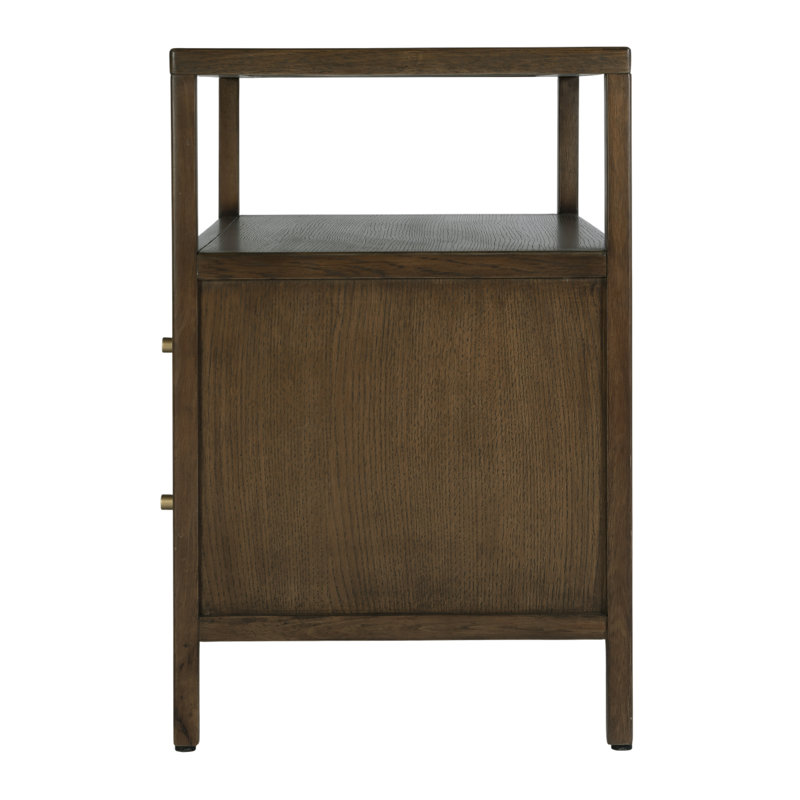 Sloane 2 Drawer Nightstand, Dark Brown