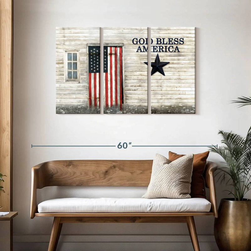Drapeau américain Borges God Bless, H 28 po x l 45 po